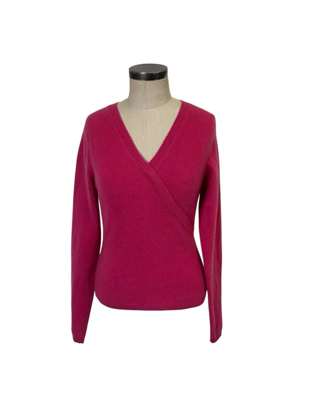 Vintage Y2K Willi Smith Cashmere Faux Wrap Ballet Sweater